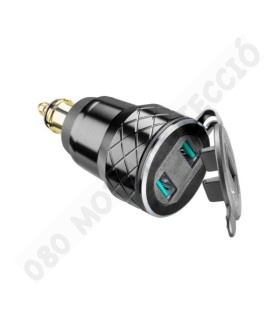 Interphone Adaptador DIN doble USB en Aluminio