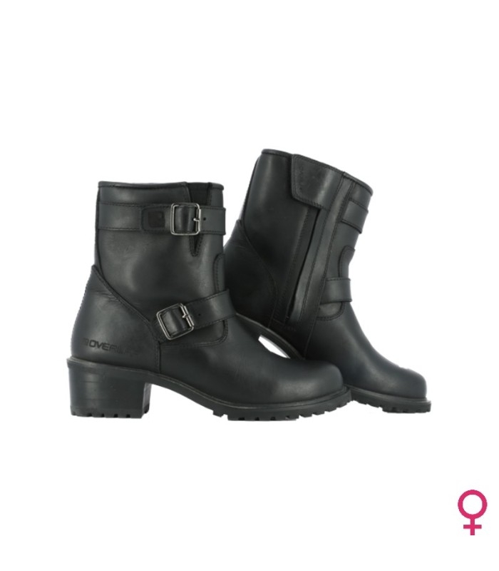 Botas Overlap Biker Lady Black