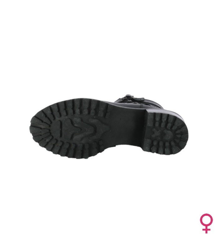 Botas Overlap Biker Lady Black