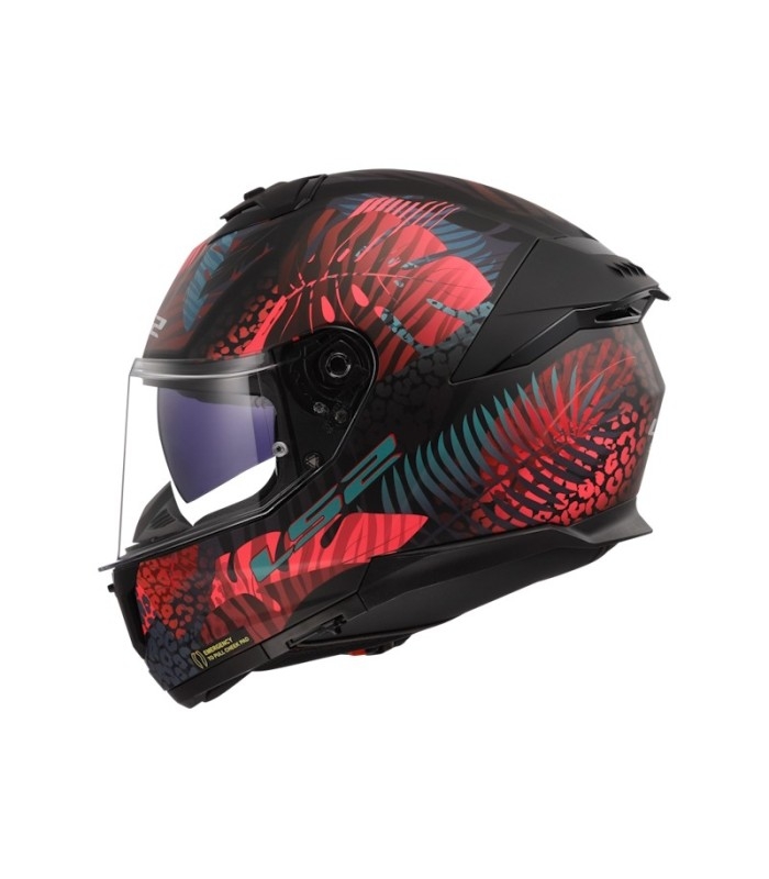Casco LS2 FF808 Stream II Jungle Matt Black Pink Blue
