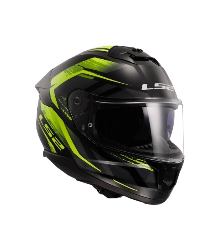 Casco LS2 FF808 Stream II Fury Gloss Black Hi-Vis Yellow