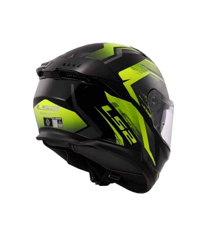 Casco LS2 FF808 Stream II Fury Gloss Black Hi-Vis Yellow