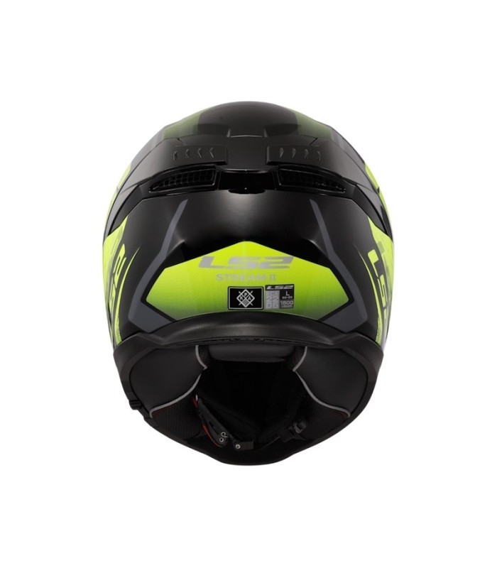 Casco LS2 FF808 Stream II Fury Gloss Black Hi-Vis Yellow
