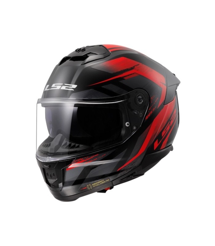 Casco LS2 FF808 Stream II Fury Gloss Black Red
